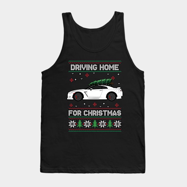 Christmas Ugly Sweater R35 GTR Skyline JDM Tuning Car Tank Top by Automotive Apparel & Accessoires